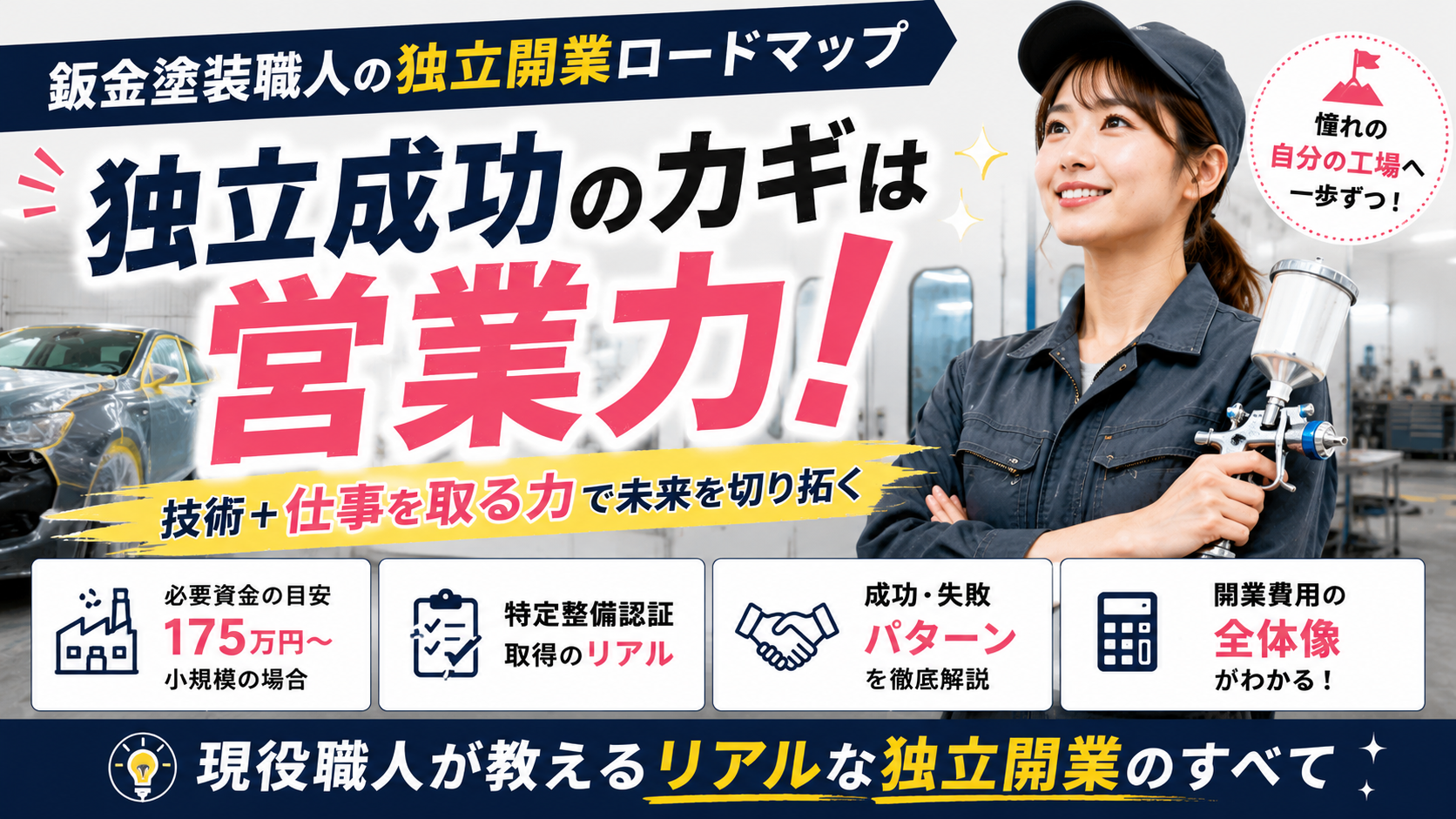 鈑金塗装職人の独立開業ロードマップ【必要資金・認証・失敗パターン】